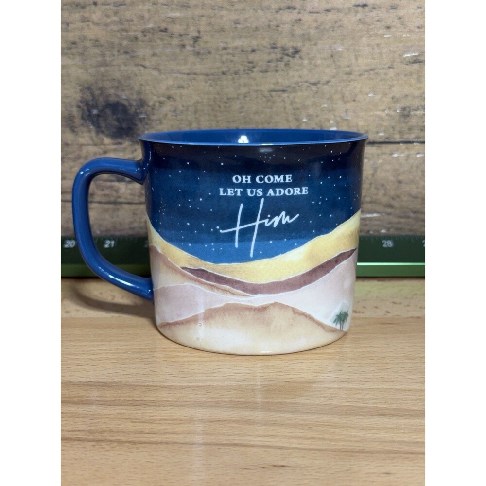 🔥 NEW Oh Come Let Us Adore Him” Jumbo Religious Mug By: Sleighbell Bistro